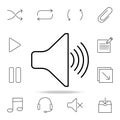 speaker with wave icon. Detailed set of simple icons. Premium graphic design. One of the collection icons for websites, web design Royalty Free Stock Photo