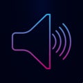 Speaker with wave nolan icon. Simple thin line, outline vector of web icons for ui and ux, website or mobile application Royalty Free Stock Photo