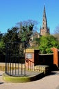 Speakers corner and Cathedral, Lichfield.