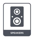 speakers icon in trendy design style. speakers icon isolated on white background. speakers vector icon simple and modern flat Royalty Free Stock Photo