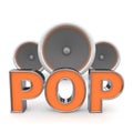 Speakers Pop Ã¯Â¿Â½ Orange Royalty Free Stock Photo