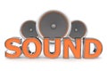 Speakers Sound - Orange Royalty Free Stock Photo