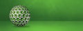 Speakers sphere on a green studio banner Royalty Free Stock Photo