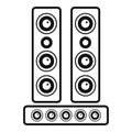 Speakers system icon, simple style Royalty Free Stock Photo