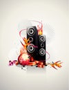 Speakers vector composition Royalty Free Stock Photo