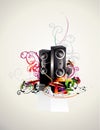 Speakers vector composition Royalty Free Stock Photo