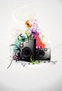 Speakers vector composition Royalty Free Stock Photo