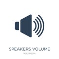 speakers volume icon in trendy design style. speakers volume icon isolated on white background. speakers volume vector icon simple Royalty Free Stock Photo
