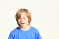 Speaking boy Royalty Free Stock Photo