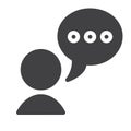 Speaking icon vector