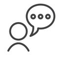 Speaking line icon