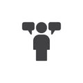 Speaking man vector icon Royalty Free Stock Photo