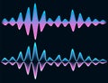 Speaking sound wave. Abstract motion sound waves. Vector illustration Royalty Free Stock Photo
