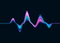 Speaking sound wave. Abstract motion sound waves. Vector illustration Royalty Free Stock Photo