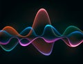 Speaking sound wave. Abstract motion sound waves. Vector illustration