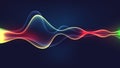 Speaking sound wave effect illustration vector background Royalty Free Stock Photo