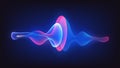 Speaking sound wave illustration vector Royalty Free Stock Photo