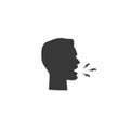 Speaking and talking man to communication icon. Vector sign Royalty Free Stock Photo