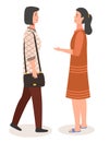 Speaking woman. Girlfriends saw each other and discuss events, tell each other about what happened