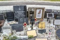 Spean Bridge , Scotland - May 31 2017 : Memorial place for the fallen with poppies and crosses Royalty Free Stock Photo