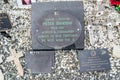 Spean Bridge , Scotland - May 31 2017 : Memorial place for the fallen with poppies and crosses Royalty Free Stock Photo