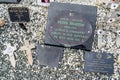 Spean Bridge , Scotland - May 31 2017 : Memorial place for the fallen with poppies and crosses Royalty Free Stock Photo