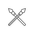 spear, antiques icon. Simple line, outline vector elements of archeology for ui and ux, website or mobile application