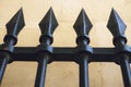 spear-shaped metal fence Royalty Free Stock Photo