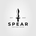 spear spearhead arrowhead isolated logo vector illustration design