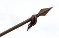 Spear on White Background Royalty Free Stock Photo