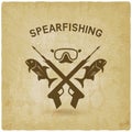 Spearfishing club concept design. underwater hunting