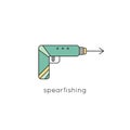 Spearfishing line icon