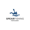 Spearfishing silhouette logo