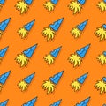 Spearhead spear seamless repeat pattern. background illustration