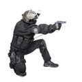 Spec ops soldier with pistol