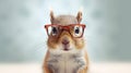 Spec-tacular Squirrel: A Fashionable Eyewear Enthusiast