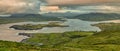 Specacular landscape view cloudy sunset at Portmagee Ring of Kerry Ireland Royalty Free Stock Photo