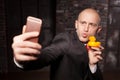 Special agent makes selfie with little toy duck