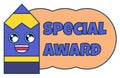 Special award teacher reward sticker, school mark