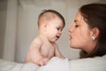 Special bonding time. a mother holding her baby boy. Royalty Free Stock Photo