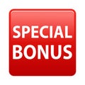 Special bonus button Royalty Free Stock Photo