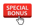 Special bonus button Royalty Free Stock Photo