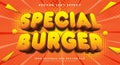 Special Burger editable text effect Template Royalty Free Stock Photo