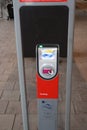 Special card reader to pay for surtax or supplement on the fee to travel with the intercity direct on Rotterdam Central to Amsterd