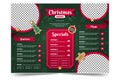 Special Christmas festive menu design template