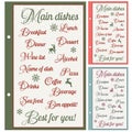 Special Christmas festive menu design. Royalty Free Stock Photo