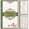 Special Christmas festive menu design. Royalty Free Stock Photo