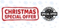 Special Christmas Offer Grunge and Clean Stamp Seals for Christmas Royalty Free Stock Photo