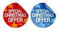 Special Christmas offer stickers. Royalty Free Stock Photo