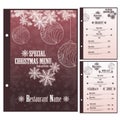 Special Christmas Restaurant menu for pizza Royalty Free Stock Photo